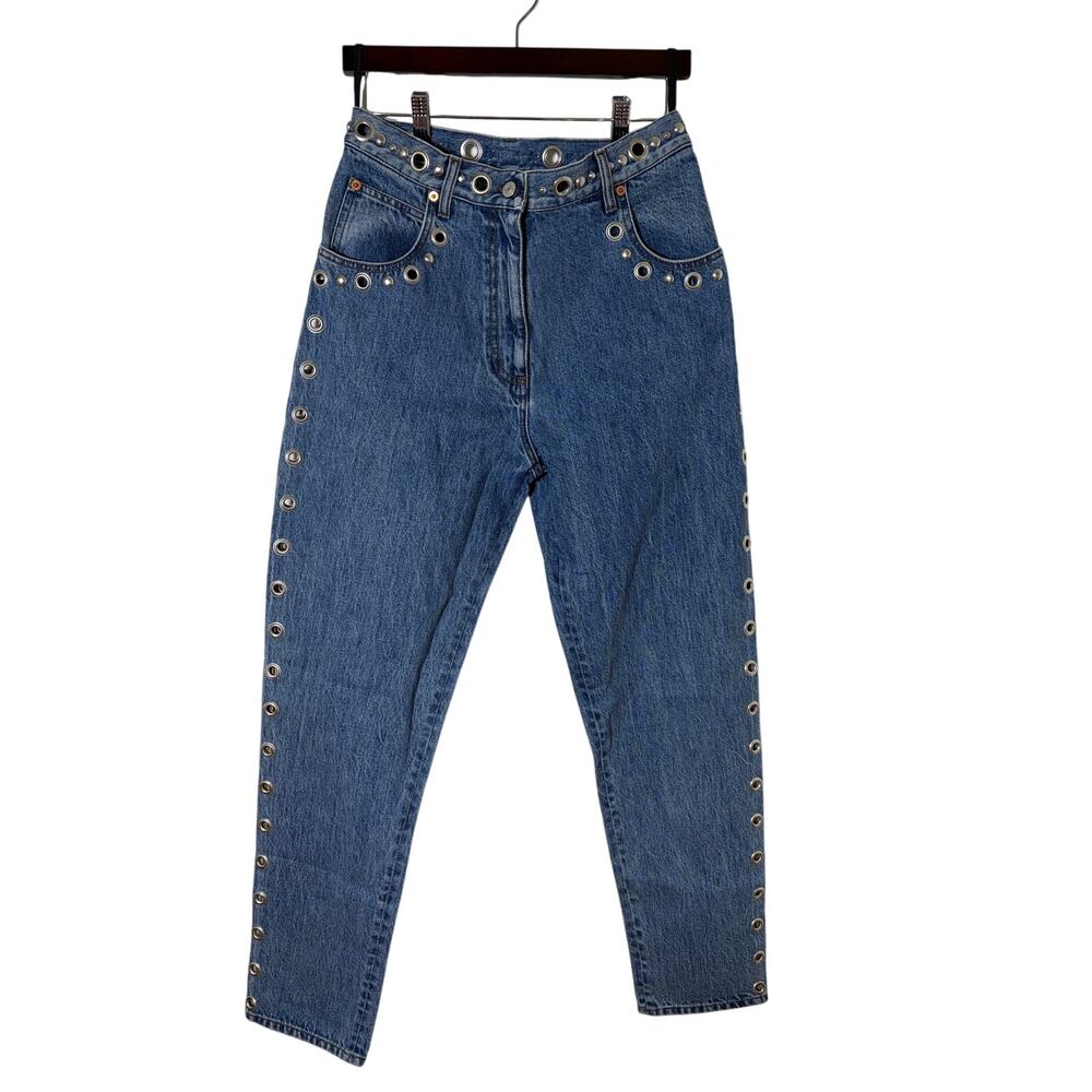 GUCCI Archival Showroom Sample  Eyelet Grommet Jeans- size40